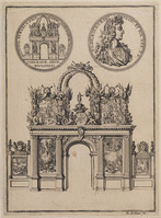 KG 06487
<br/>
Intocht Willem III in Den Haag, triomfboog op de Plaats
<br/>
<em>Hooghe, Romeyn de (1645-1708)</em>